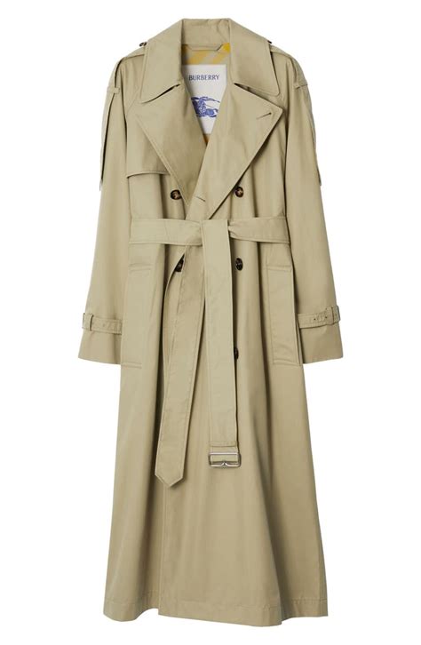 Trench coat Castleford de gabardine longo (Hunter) 